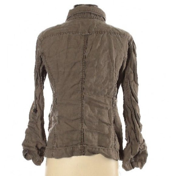 Ann Taylor Linen Utility Cargo Jacket S - Picture 2 of 3